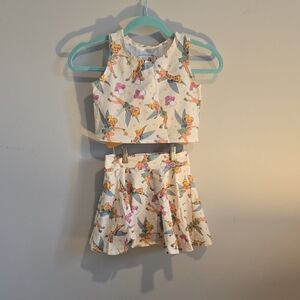 Girls Custom Disney Tinkerbell Tank And Skirt 10